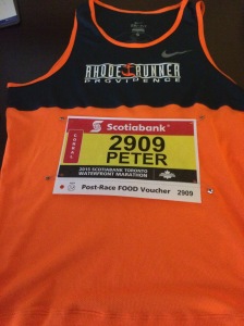 Pinned up the race bib, and ready to rock the Rhode Runner Running Club singlet.